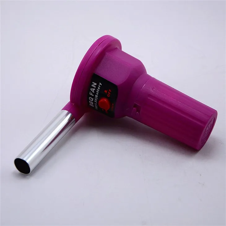 Ventilador elèctric de barbacoa de bateria violeta